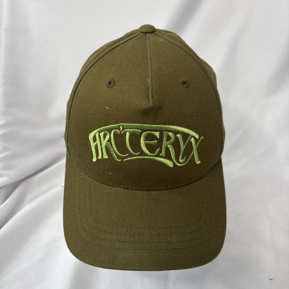 Arc'teryx Yupoong X Graffiti Spellout SnapBack Olive Green Baseball Hat READ